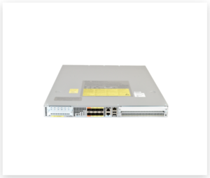 A photo of a CISCO ASR1001-X networking router.
