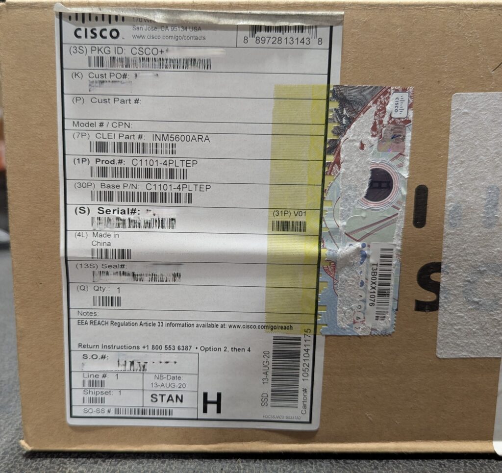 NOB Cisco C1101-4PLTEP-6