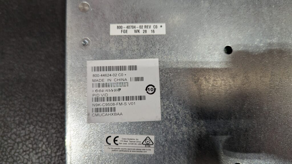 Cisco N9K-C9508-FM-S-3