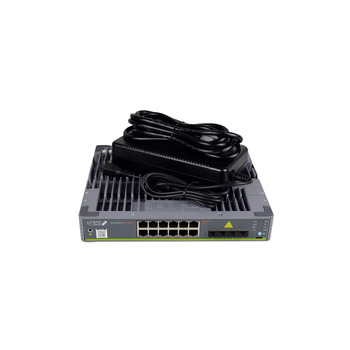 Juniper EX4100-F-12P Switch 12x 1GbE PoE  2x 10GbE Uplinks 4x 10GbE Stack Ports